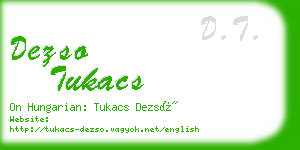 dezso tukacs business card